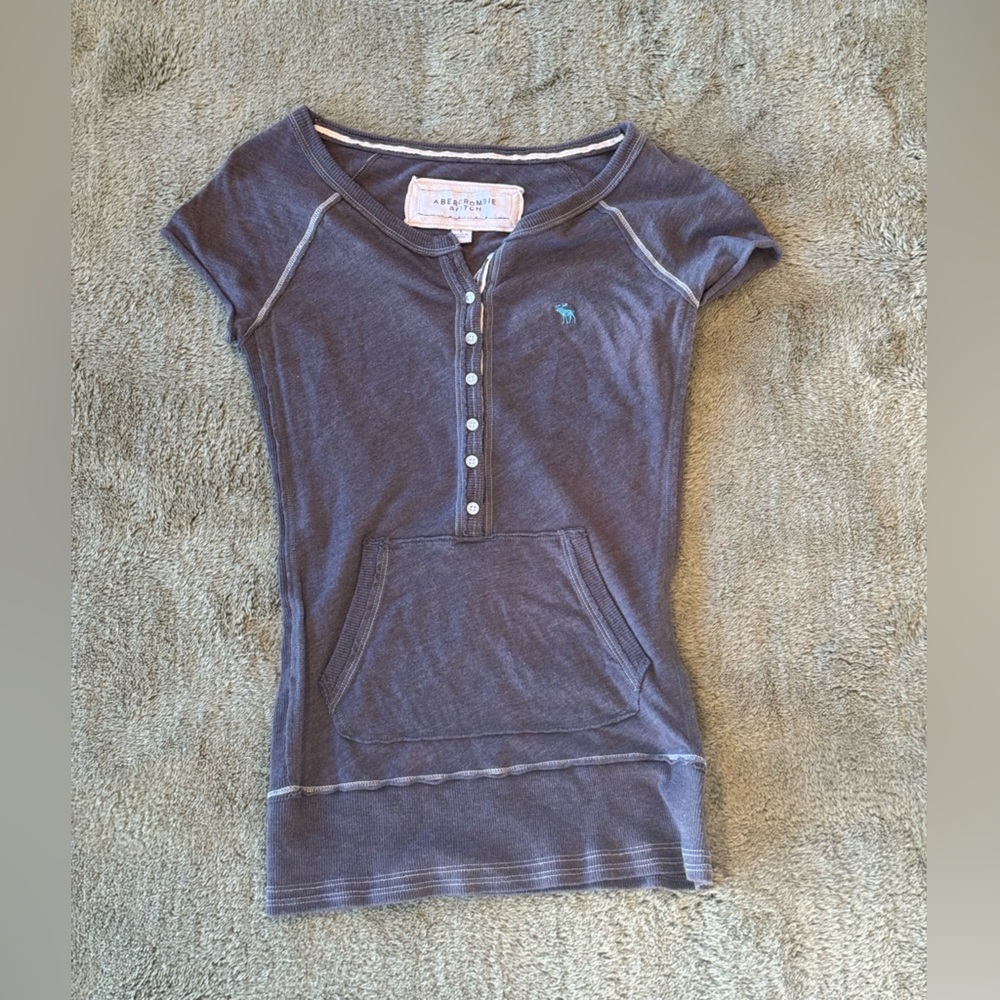 Brown Abercrombie shirt with pockets